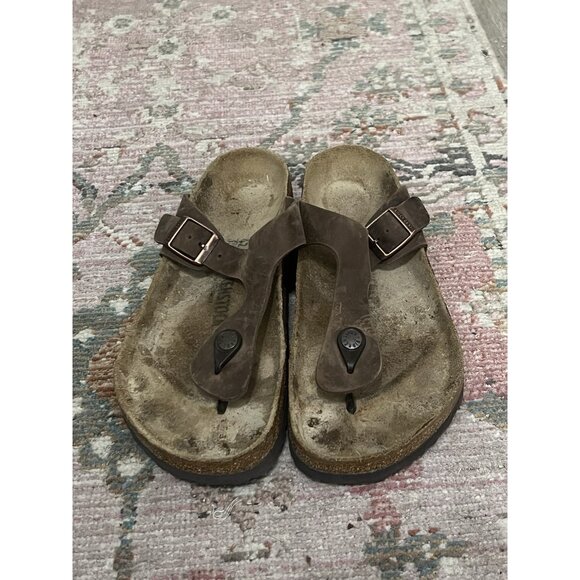 Birkenstock Gizeh Sandals Size 42/ L11 M9 Brown - Picture 1 of 13